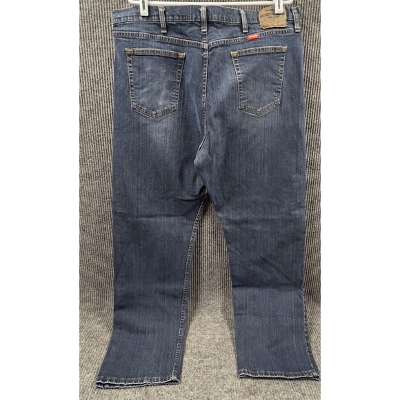 Wrangler Jeans Men 40x32 Blue Denim Pants Straight Leg Cotton Regular Fit Mexico - Picture 6 of 16